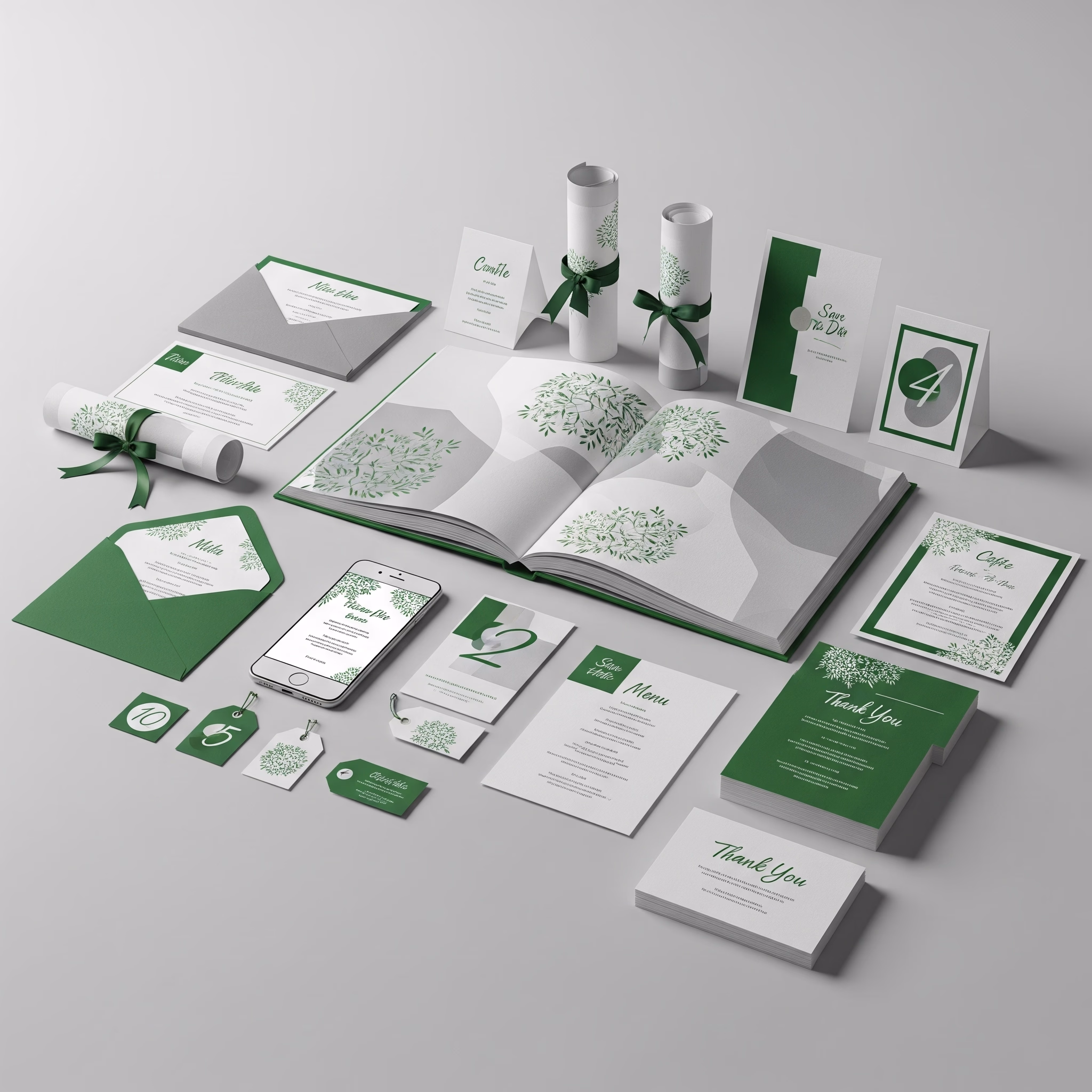 Convites, menus e identidade visual personalizada